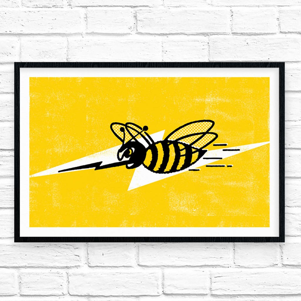 Yellow Hornet screen print