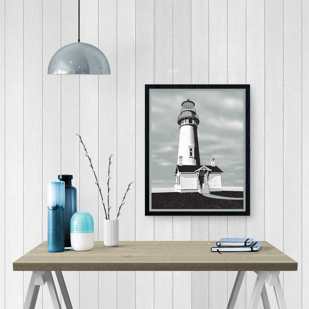 Oregon lighthouse screen print