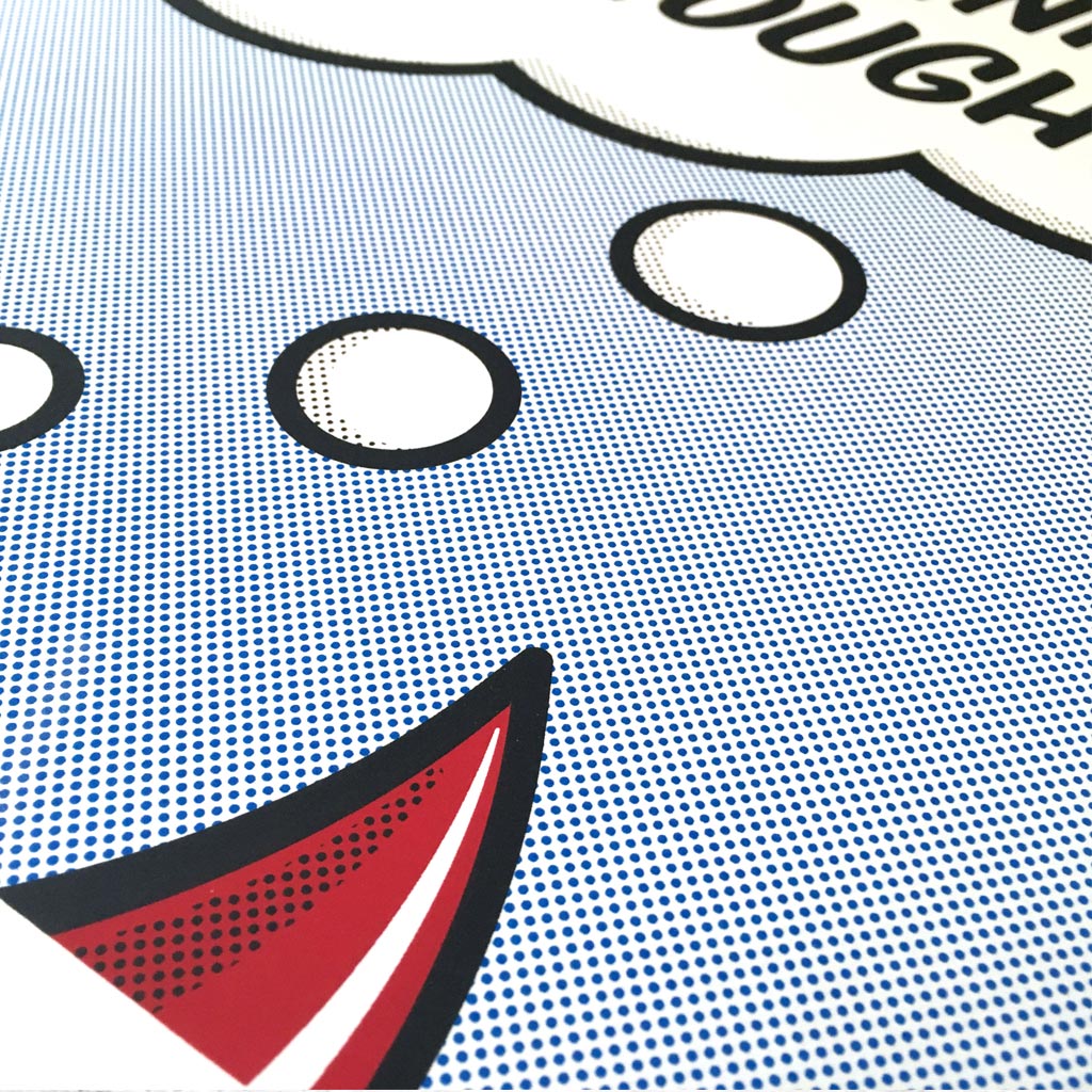 Bad thoughts screen print detail