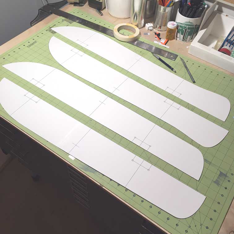 Skateboard shape templates