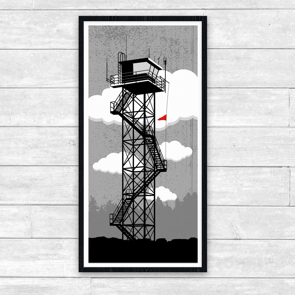 Coast Guard Tower screen print